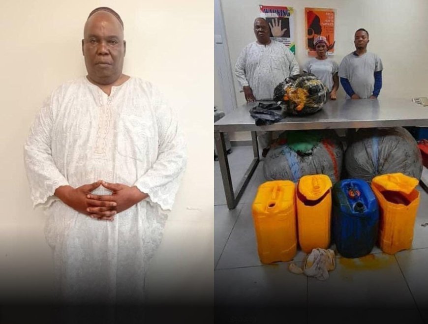 Pastor of a church and two other people were detained for trying to smuggle illegal substances out of the country in kegs of palm oil.