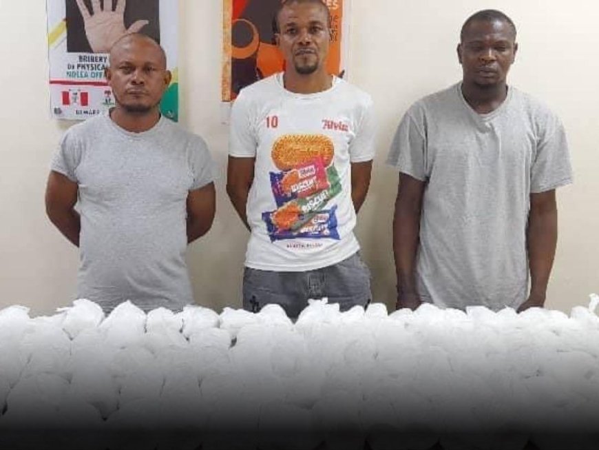 NDLEA arrests three traders at Trade Fair Complex in Lagos.