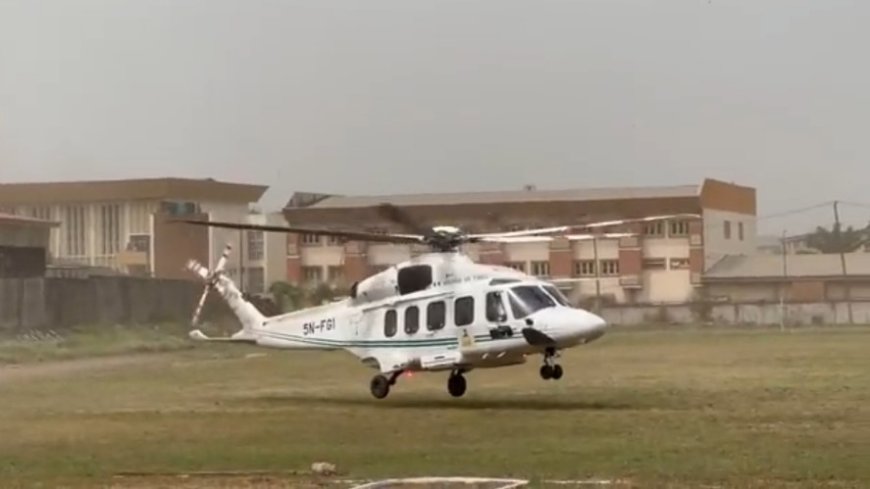 President Buhari Arrives In Lagos For APC Presidential Rally