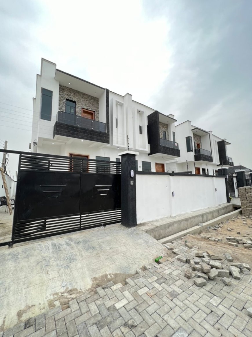 Newly built bedroom semi detached duplex for sale at Sangotedo, Lagos