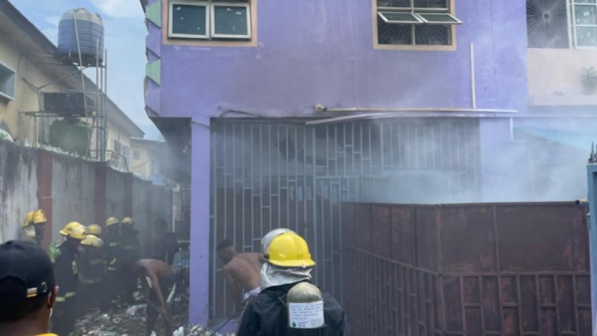 Fire destroys the orphanage house in Lagos seven kids are rescued.